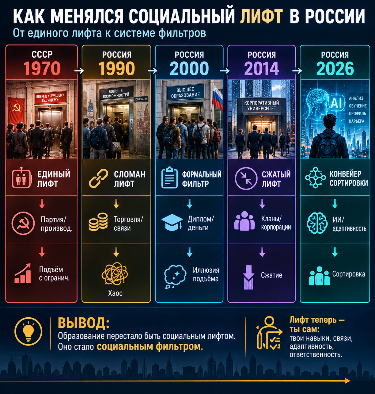 итоговая схема смены социального лифта